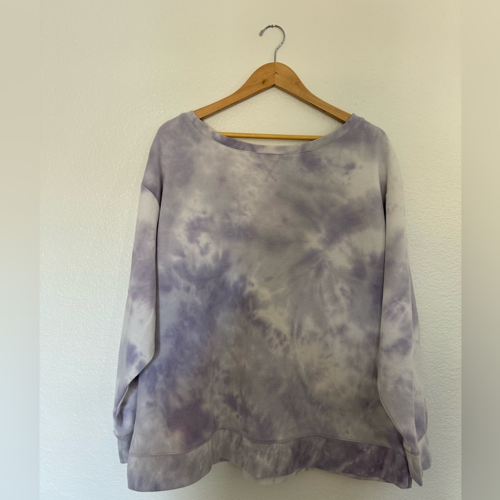 Splendid tie dye waffle knit
